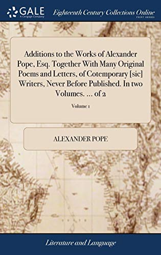 جلد کتاب The Works of Alexander Pope, Volume 1