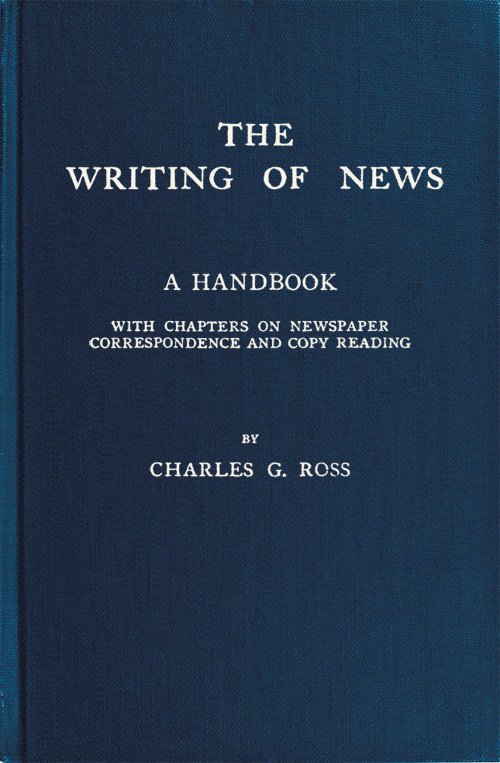جلد کتاب The Writing of News