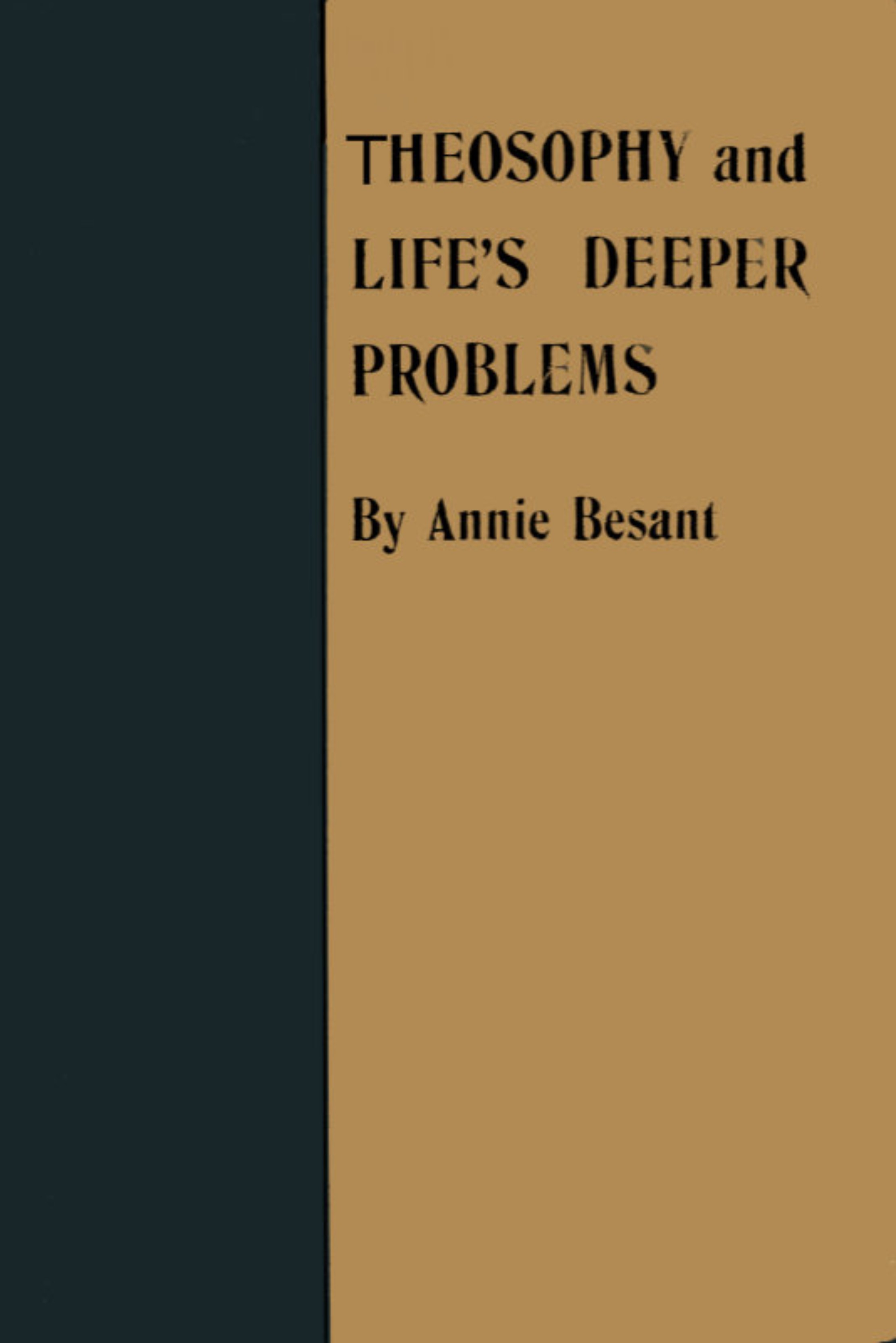 جلد کتاب Theosophy and Life's Deeper Problems