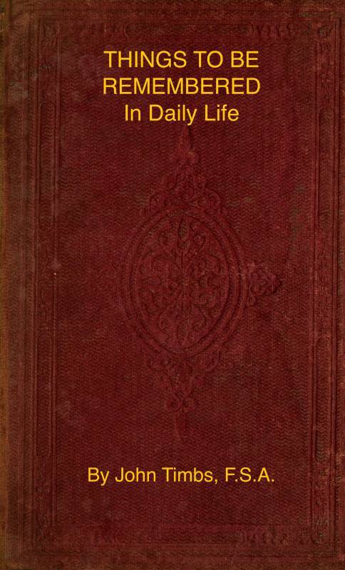 جلد کتاب Things to be Remembered in Daily Life