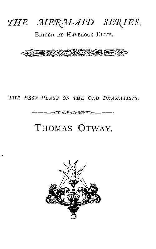 جلد کتاب Thomas Otway