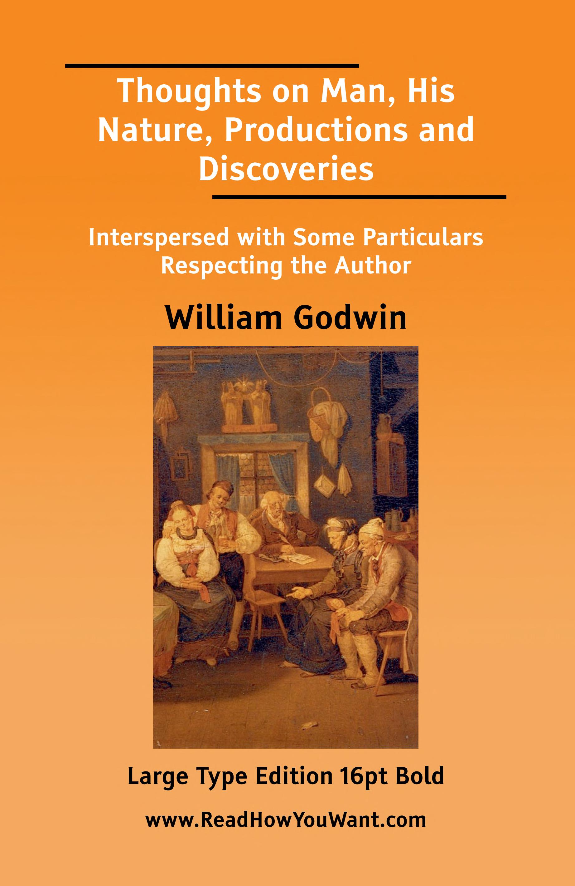 جلد کتاب Thoughts on Man, His Nature, Productions and Discoveries