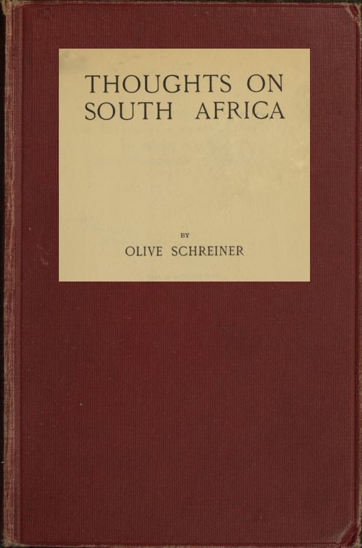 جلد کتاب Thoughts on South Africa