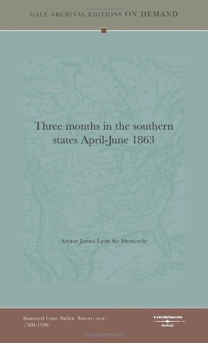 جلد کتاب Three Months in the Southern States, April-June 1863
