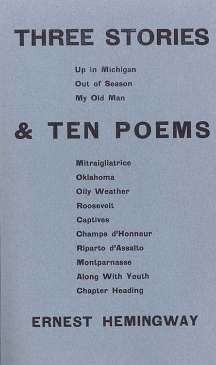 جلد کتاب Three Stories & Ten Poems