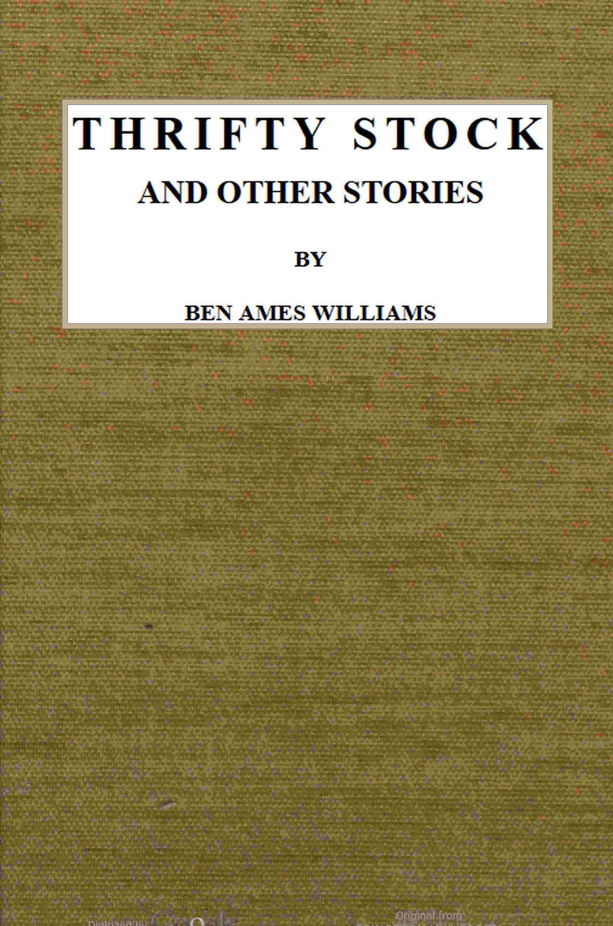جلد کتاب Thrifty Stock, and Other Stories
