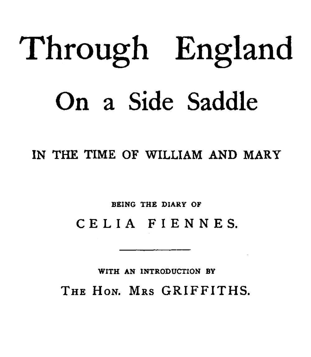 جلد کتاب Through England on a Side Saddle in the Time of William and Mary