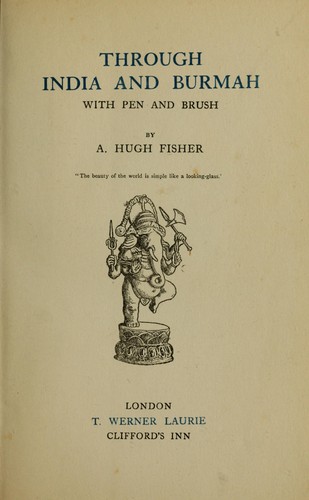 جلد کتاب Through India and Burmah with Pen and Brush