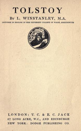 جلد کتاب Tolstoy