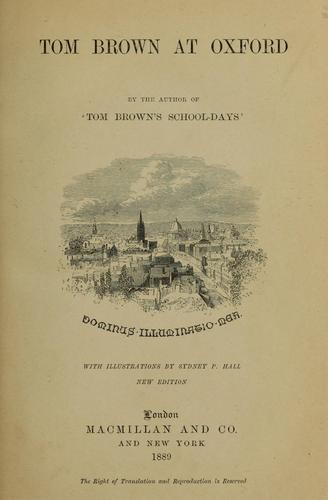 جلد کتاب Tom Brown at Oxford