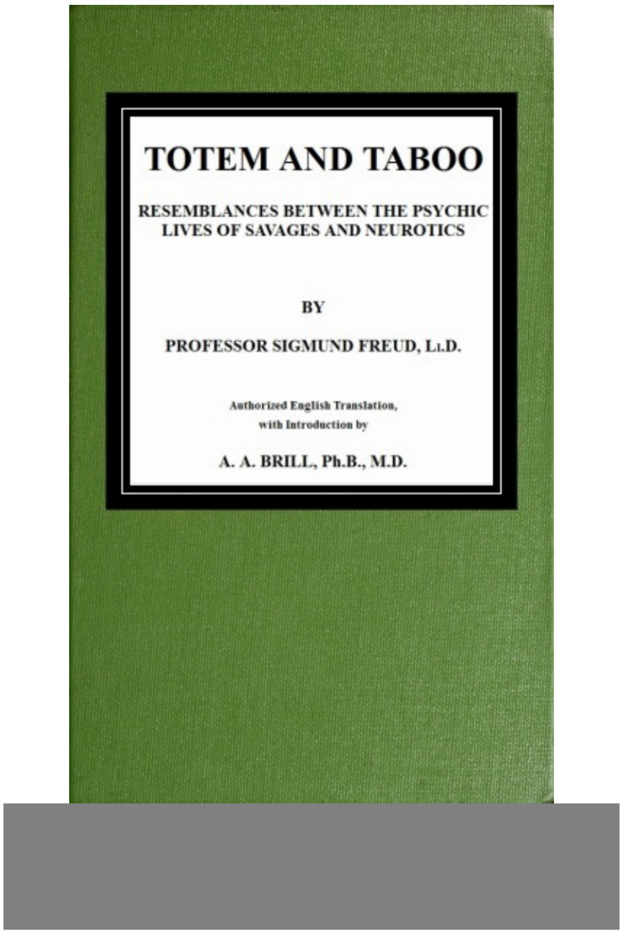 جلد کتاب Totem and Taboo