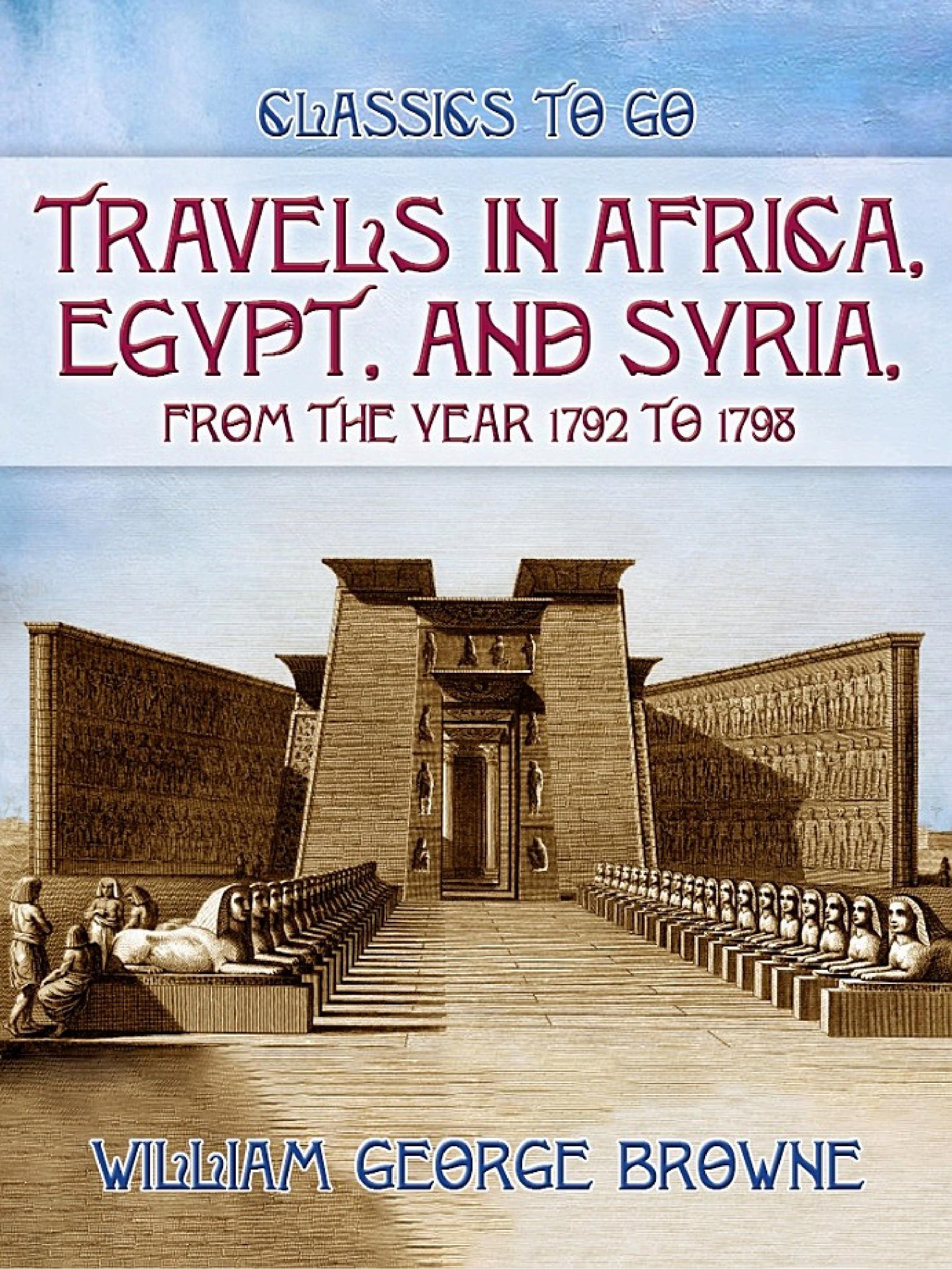 جلد کتاب Travels in Africa, Egypt, and Syria