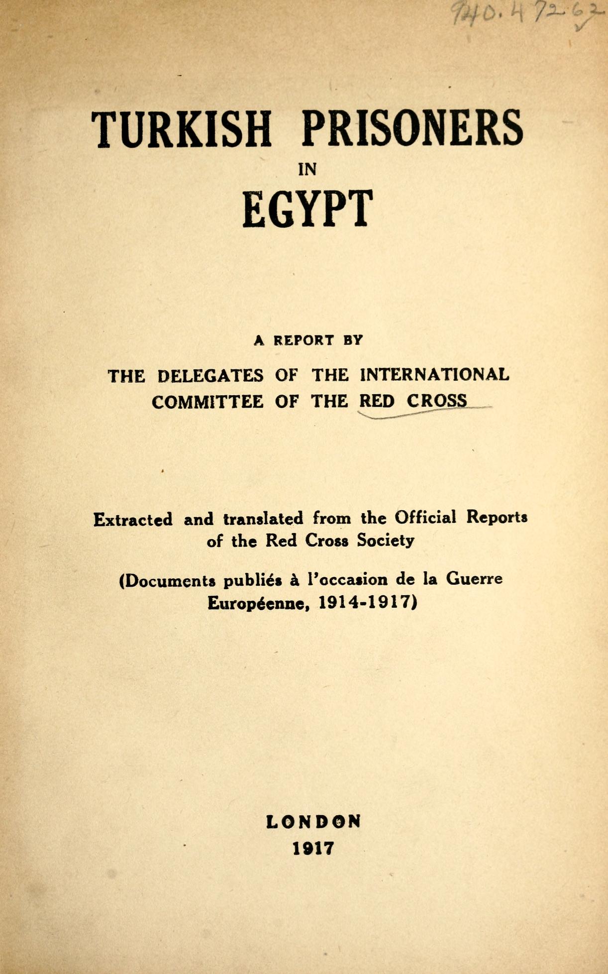 جلد کتاب Turkish Prisoners in Egypt