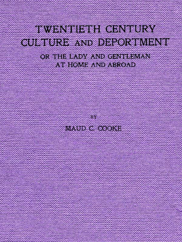 جلد کتاب Twentieth Century Culture and Deportment