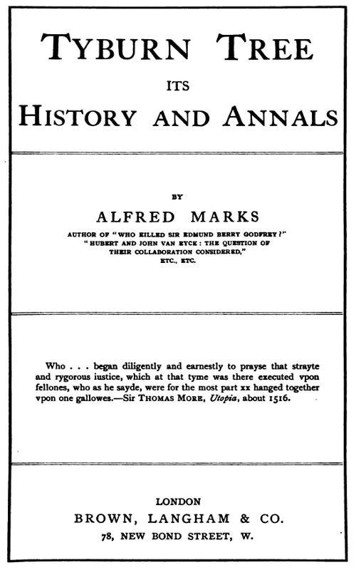 جلد کتاب Tyburn Tree: Its History and Annals