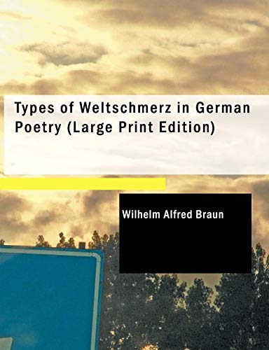 جلد کتاب Types of Weltschmerz in German Poetry