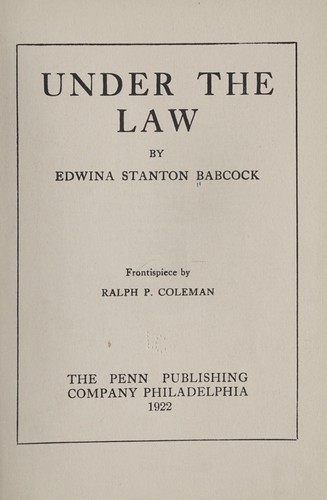 جلد کتاب Under the Law