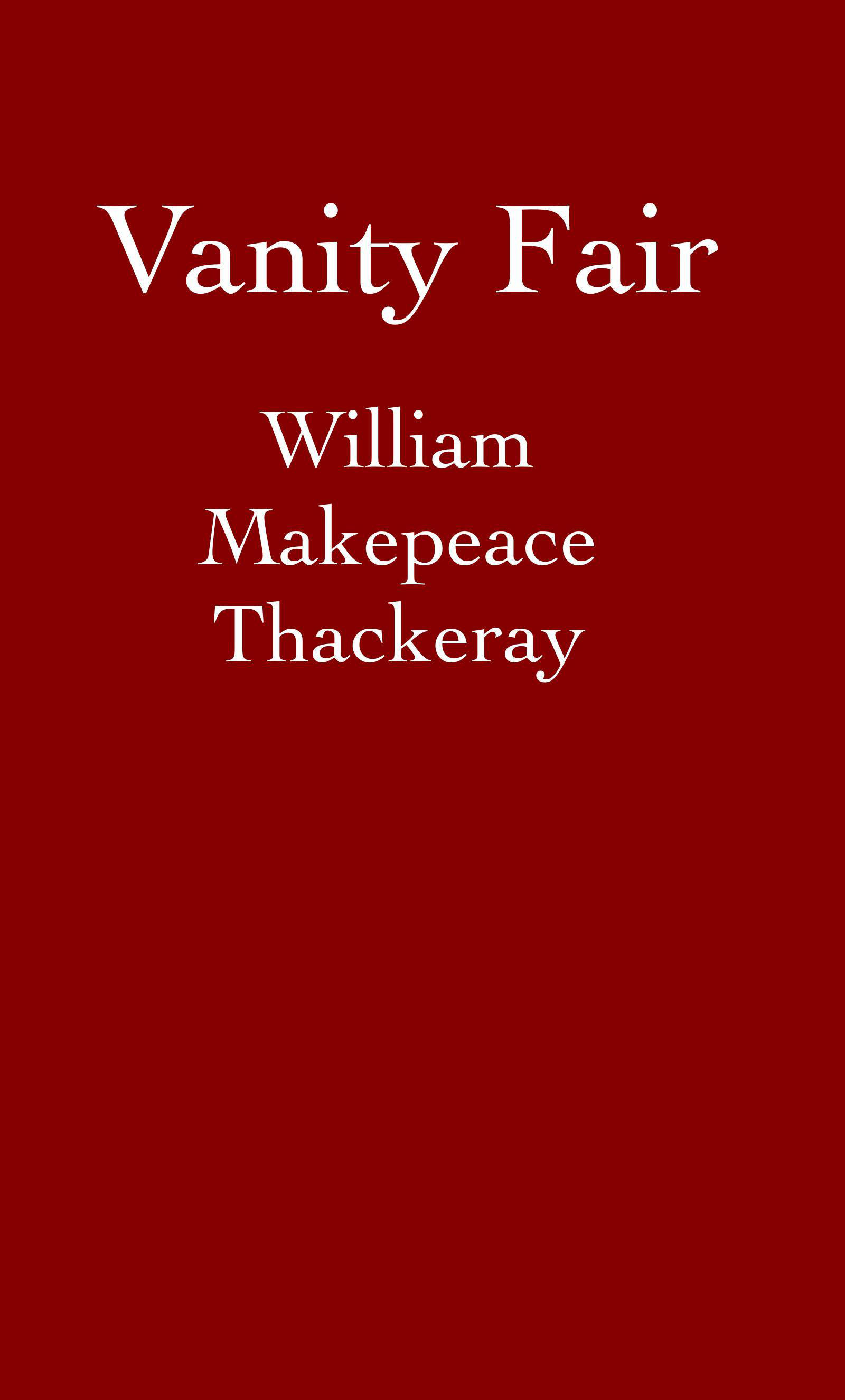 جلد کتاب Vanity Fair