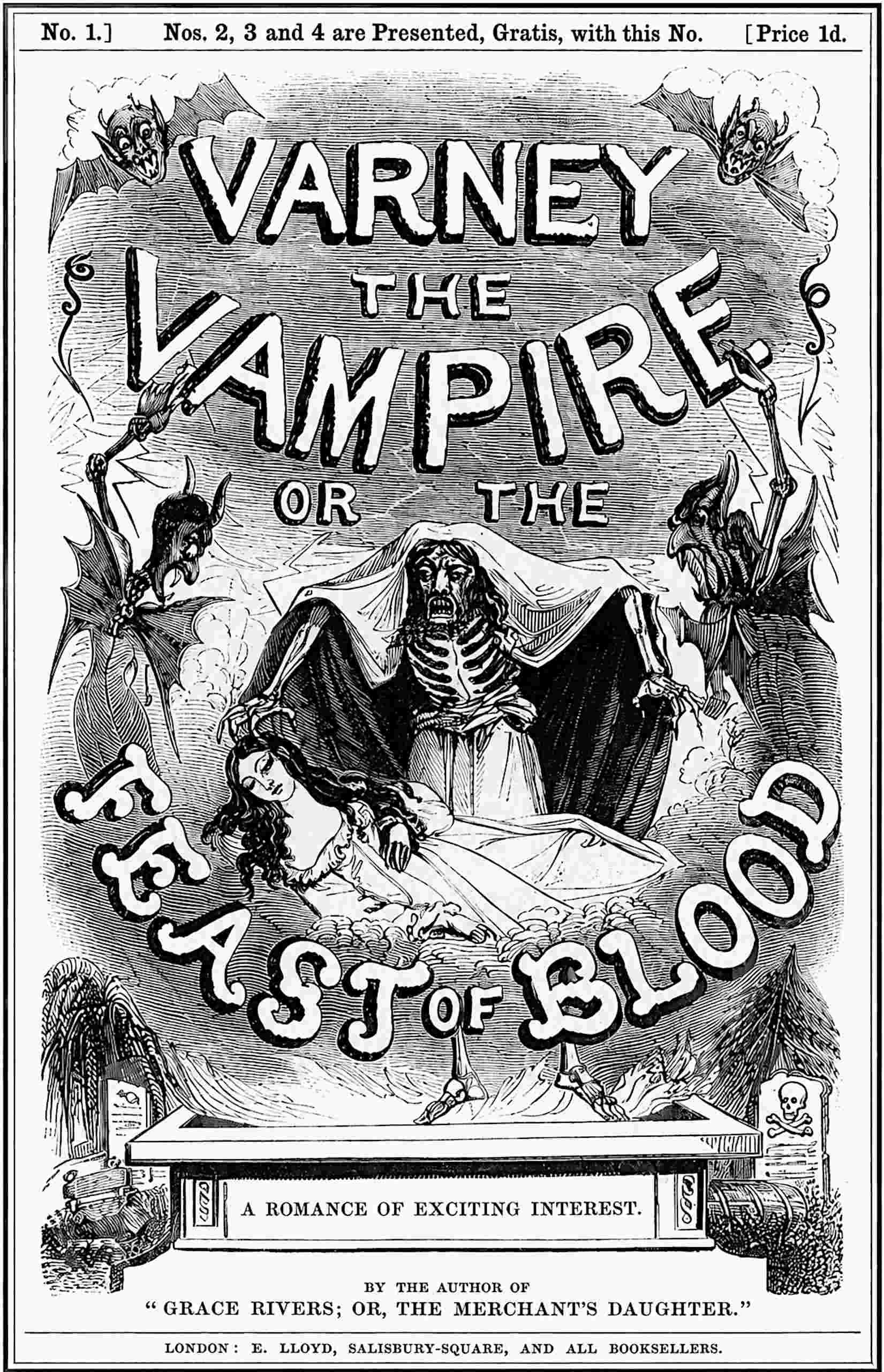 جلد کتاب Varney the Vampyre; or, The Feast of Blood