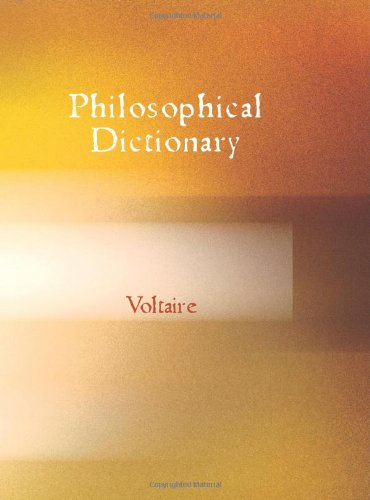 جلد کتاب Voltaire's Philosophical Dictionary