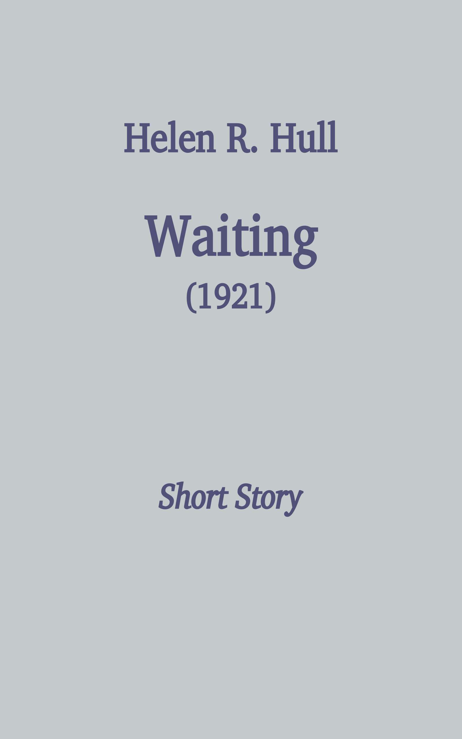 جلد کتاب Waiting
