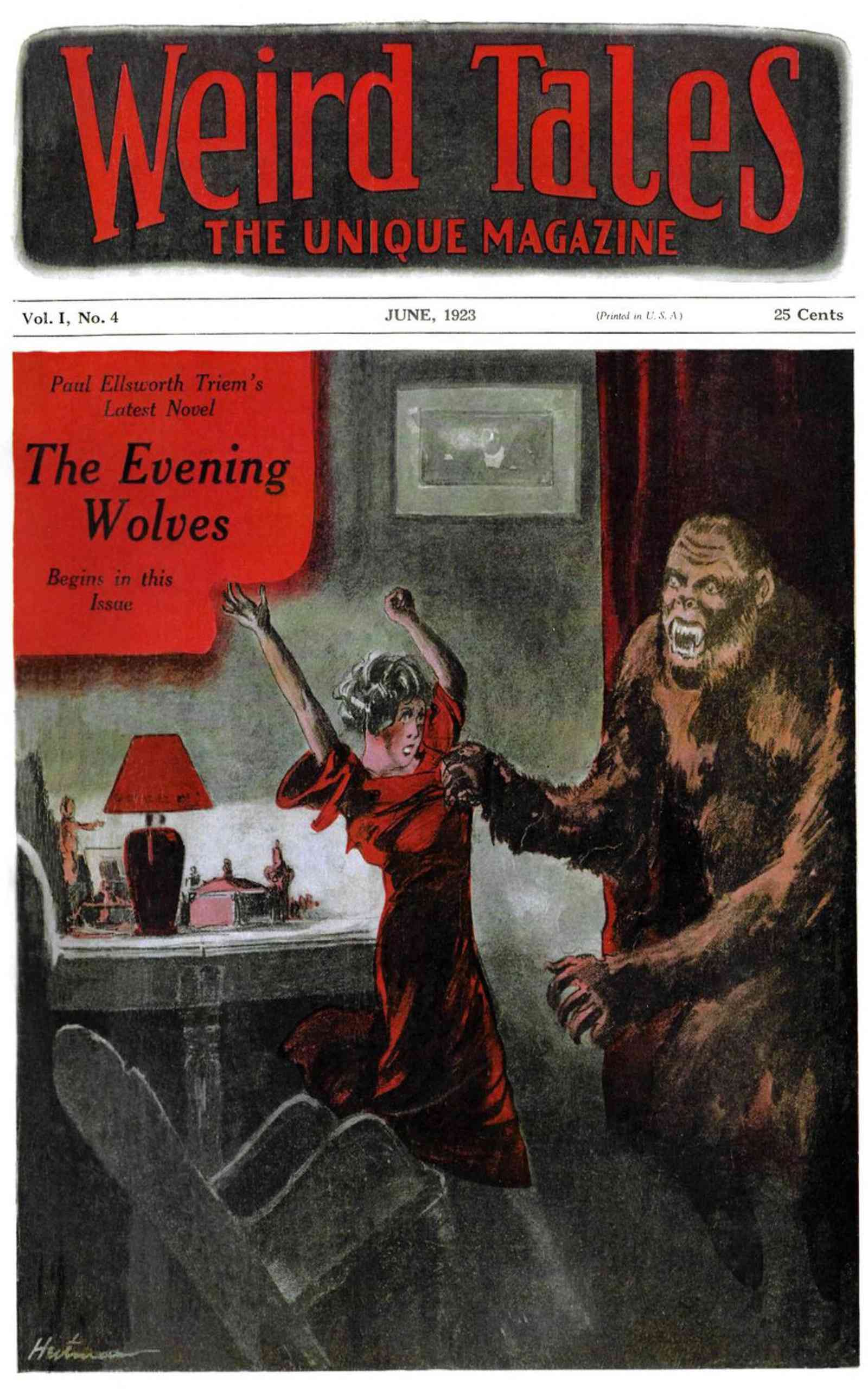 جلد کتاب Weird Tales, Volume 1, Number 4, June 1923