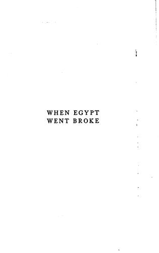 جلد کتاب When Egypt Went Broke