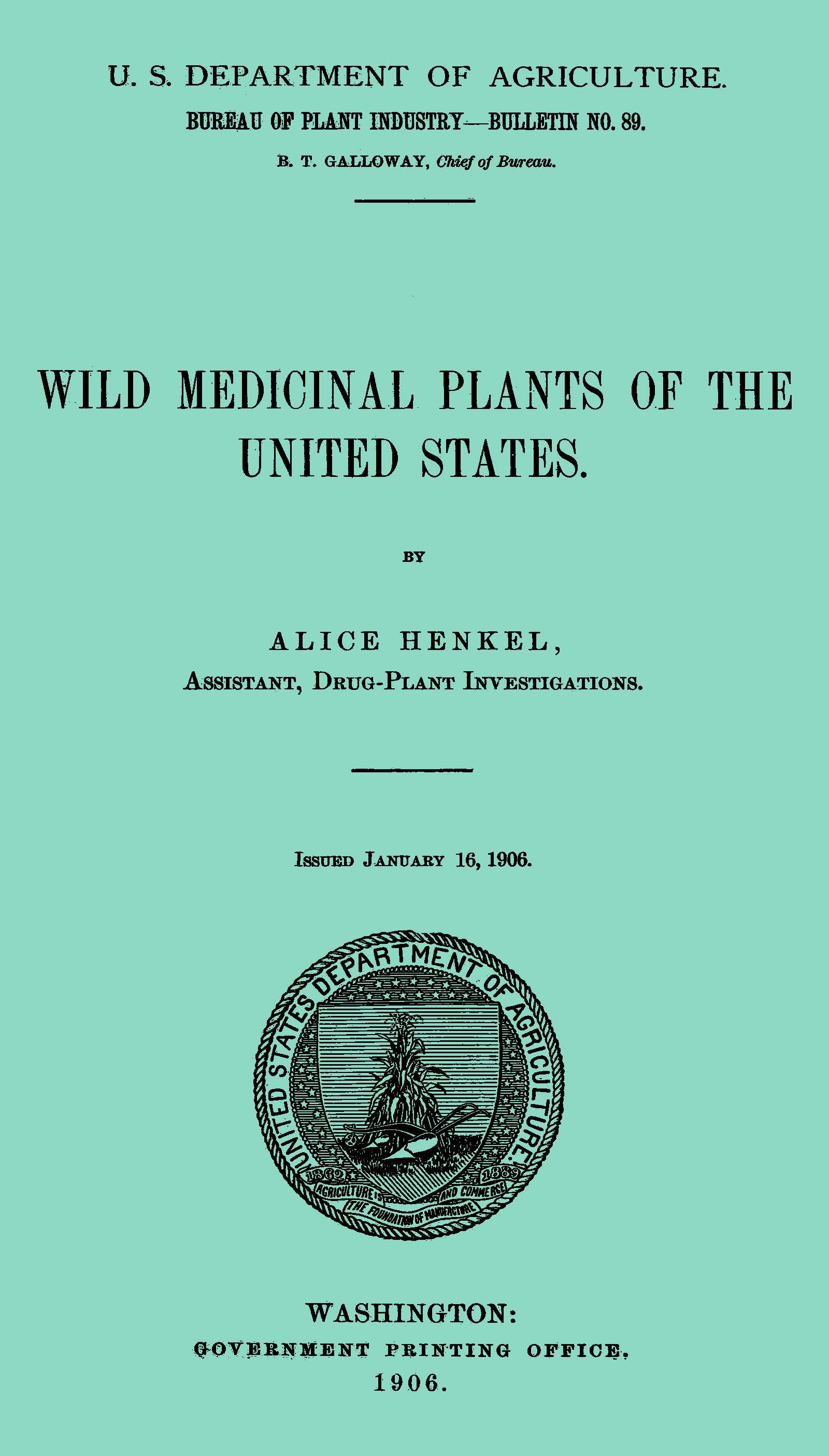 جلد کتاب Wild Medicinal Plants of the United States