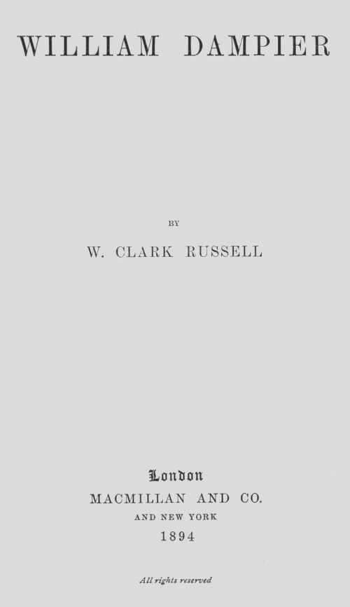 جلد کتاب William Dampier