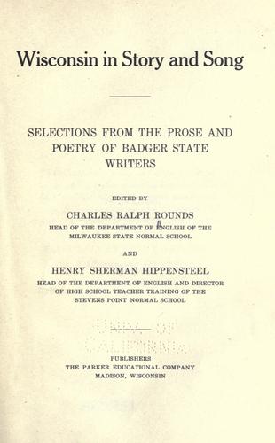 جلد کتاب Wisconsin in Story and Song