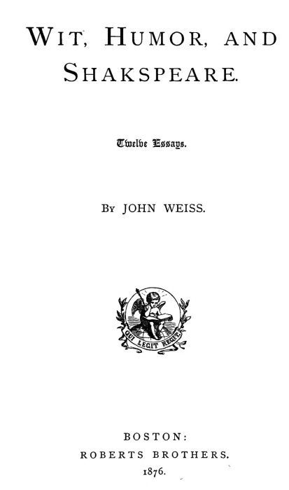جلد کتاب Wit, Humor, and Shakspeare