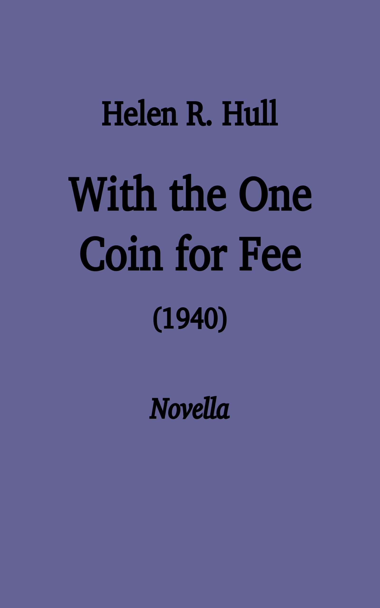 جلد کتاب With the one coin for fee