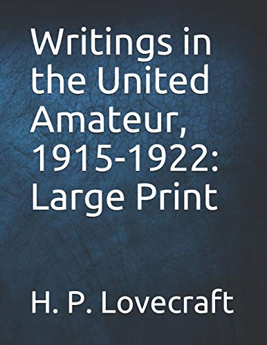 جلد کتاب Writings in the United Amateur, 1915-1922