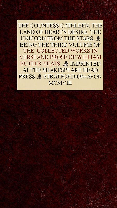 جلد کتاب The Collected Works of William Butler Yeats, Vol. 3