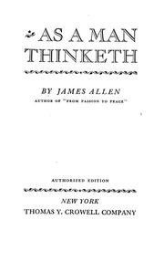 جلد کتاب As a man thinketh