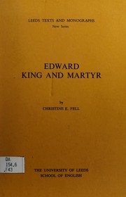 جلد کتاب Edward, king and martyr