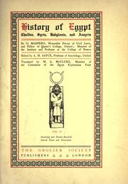 جلد کتاب History of Egypt, Chaldea, Syria, Babylonia, And Assyria