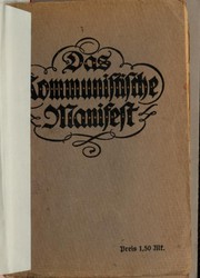 جلد کتاب Manifest der Kommunistischen Partei