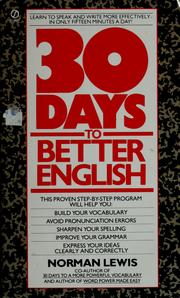 جلد کتاب Thirty Days to Better English