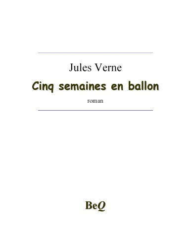 دانلود مستقیم کتاب Cinq Semaines En Ballon